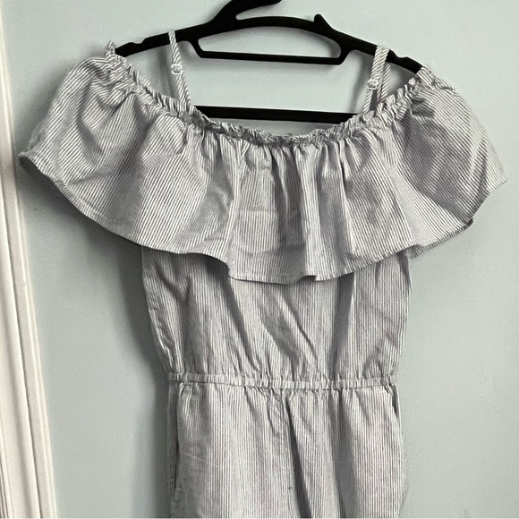 H&M striped cotton summer jumpsuit, size XS - Picture 1 of 4